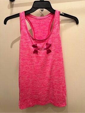 Under Armour Hot Pink Marled Racerback Tank